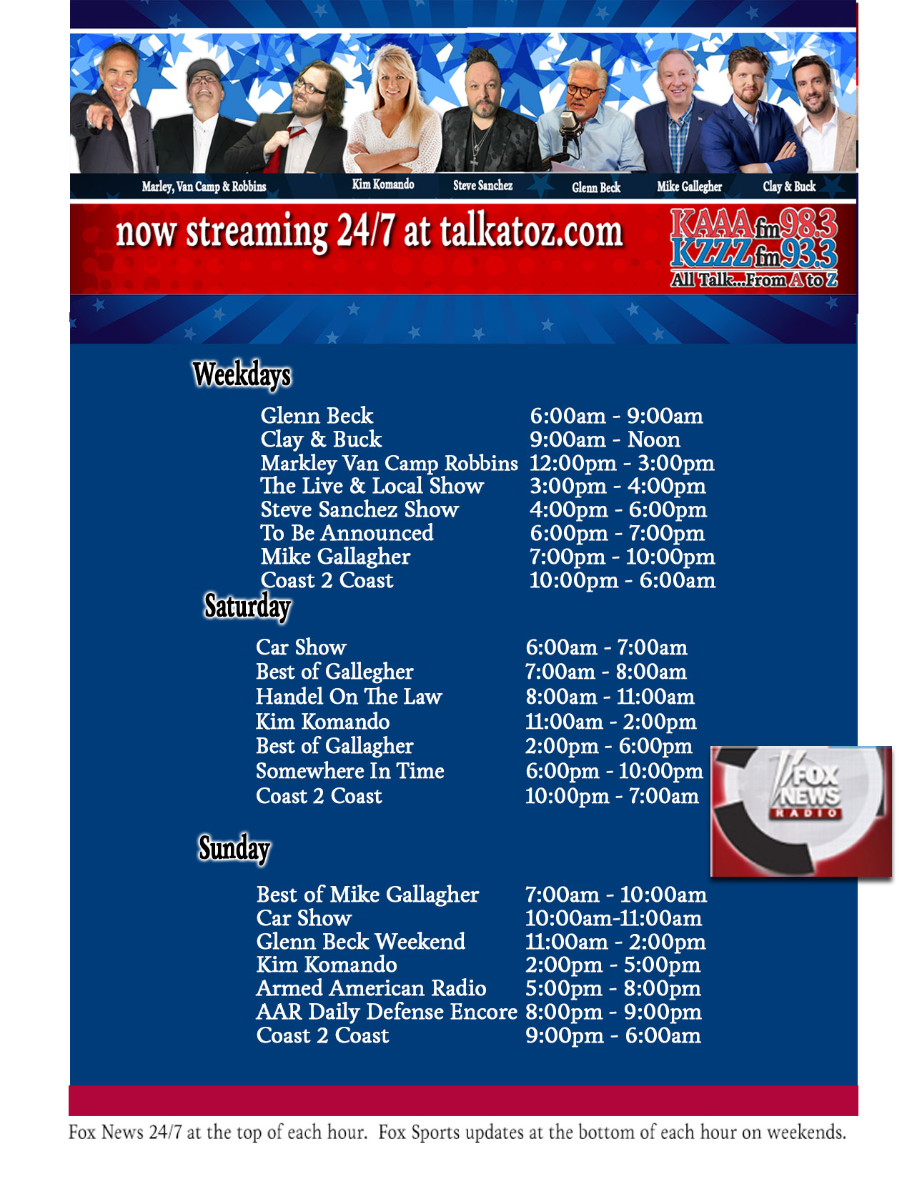 Talk A to Z Programming Lineup